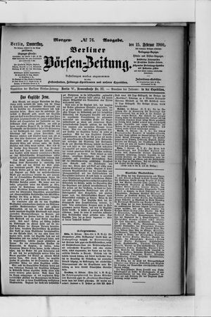 Berliner Börsen-Zeitung vom 15.02.1900
