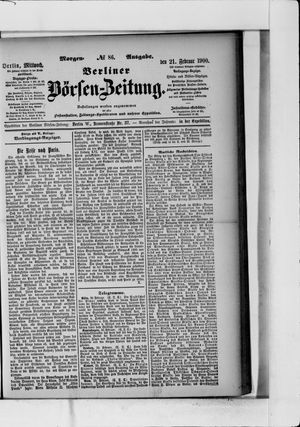 Berliner Börsen-Zeitung vom 21.02.1900