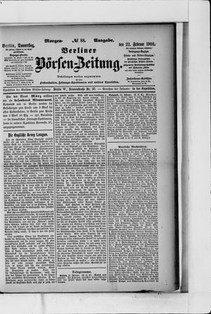 Berliner Börsen-Zeitung on Feb 22, 1900