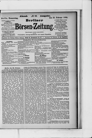 Berliner Börsen-Zeitung vom 22.02.1900