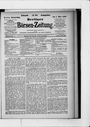 Berliner Börsen-Zeitung on Mar 1, 1900