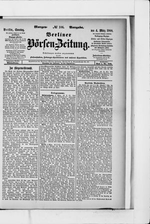 Berliner Börsen-Zeitung on Mar 4, 1900