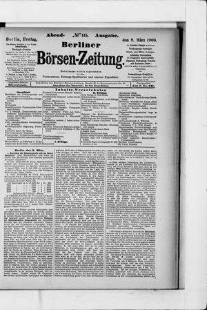 Berliner Börsen-Zeitung vom 09.03.1900