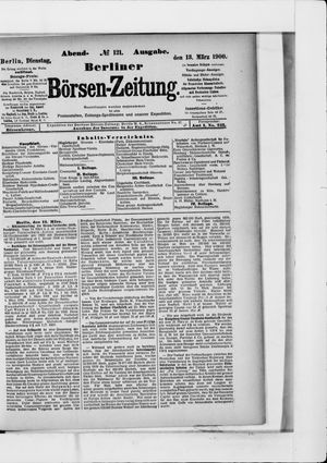Berliner Börsen-Zeitung on Mar 13, 1900