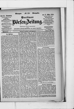 Berliner Börsen-Zeitung vom 17.03.1900