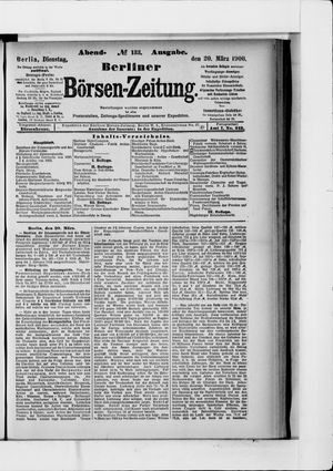Berliner Börsen-Zeitung vom 20.03.1900