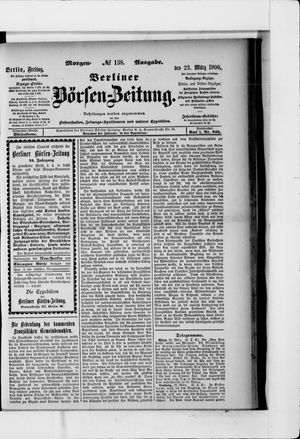 Berliner Börsen-Zeitung vom 23.03.1900