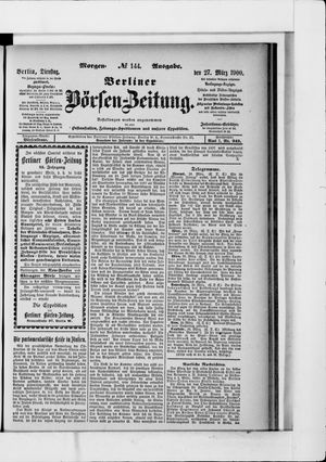 Berliner Börsen-Zeitung vom 27.03.1900