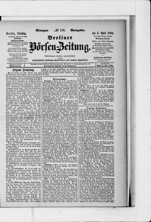 Berliner Börsen-Zeitung vom 03.04.1900