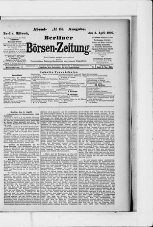 Berliner Börsen-Zeitung vom 04.04.1900