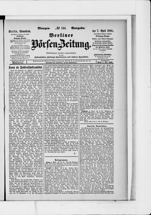 Berliner Börsen-Zeitung vom 07.04.1900