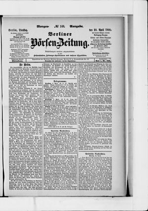 Berliner Börsen-Zeitung on Apr 10, 1900