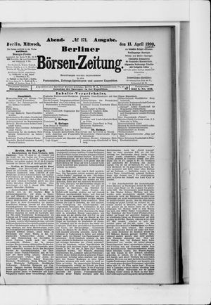 Berliner Börsen-Zeitung on Apr 11, 1900