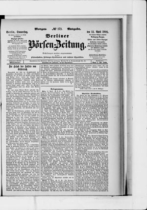 Berliner Börsen-Zeitung on Apr 12, 1900