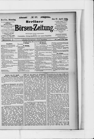 Berliner Börsen-Zeitung on Apr 17, 1900