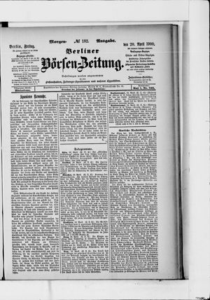 Berliner Börsen-Zeitung vom 20.04.1900