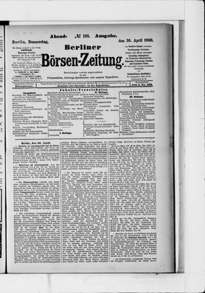 Berliner Börsen-Zeitung vom 26.04.1900