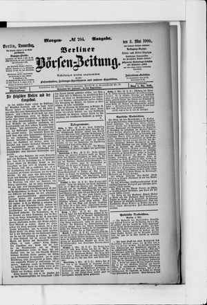 Berliner Börsen-Zeitung vom 03.05.1900