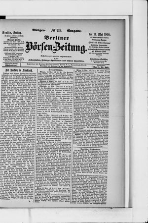 Berliner Börsen-Zeitung vom 11.05.1900