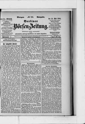Berliner Börsen-Zeitung vom 16.05.1900