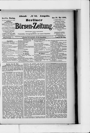 Berliner Börsen-Zeitung on May 28, 1900