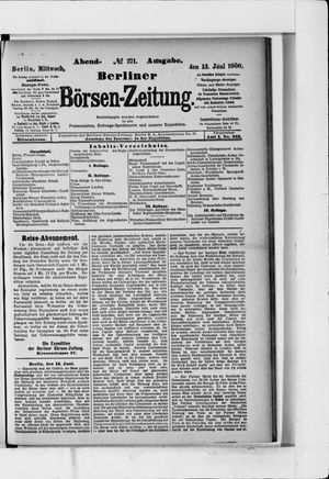 Berliner Börsen-Zeitung vom 13.06.1900