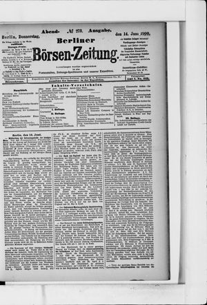 Berliner Börsen-Zeitung vom 14.06.1900