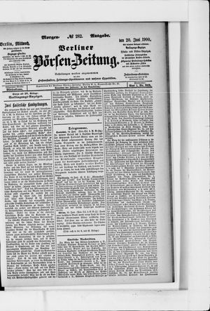 Berliner Börsen-Zeitung vom 20.06.1900