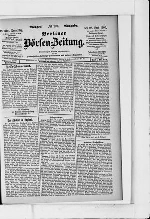 Berliner Börsen-Zeitung vom 28.06.1900