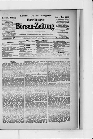 Berliner Börsen-Zeitung on Jul 2, 1900