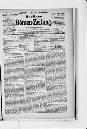 Berliner Börsen-Zeitung vom 07.07.1900