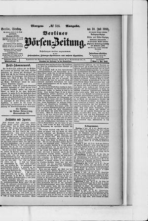Berliner Börsen-Zeitung vom 10.07.1900