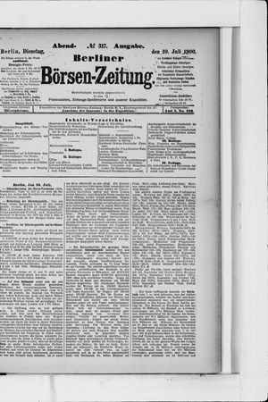 Berliner Börsen-Zeitung vom 10.07.1900