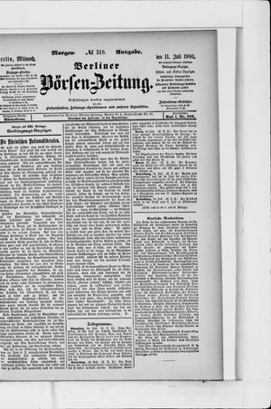 Berliner Börsen-Zeitung vom 11.07.1900