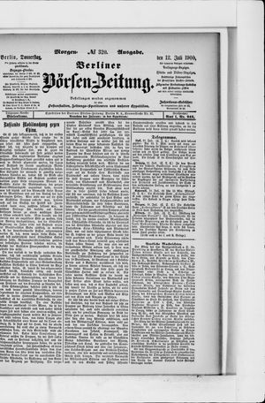 Berliner Börsen-Zeitung vom 12.07.1900