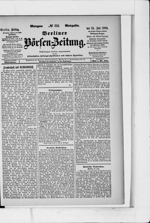 Berliner Börsen-Zeitung vom 13.07.1900