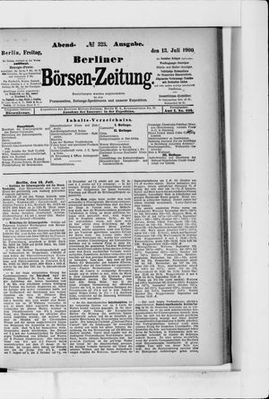 Berliner Börsen-Zeitung vom 13.07.1900