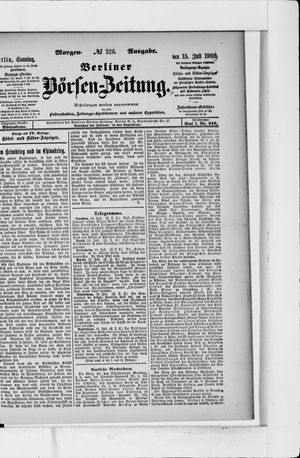 Berliner Börsen-Zeitung vom 15.07.1900