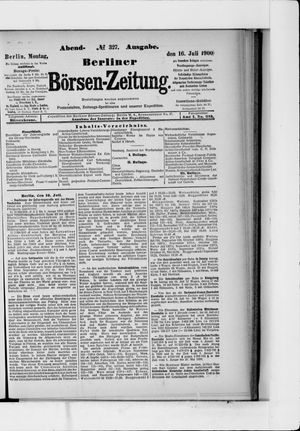 Berliner Börsen-Zeitung vom 16.07.1900