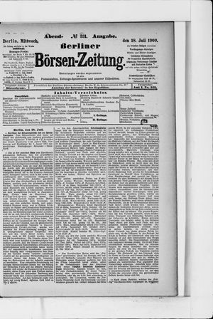 Berliner Börsen-Zeitung vom 18.07.1900