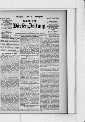 Berliner Börsen-Zeitung vom 27.07.1900