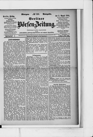 Berliner Börsen-Zeitung vom 03.08.1900