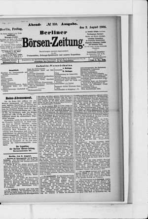 Berliner Börsen-Zeitung vom 03.08.1900
