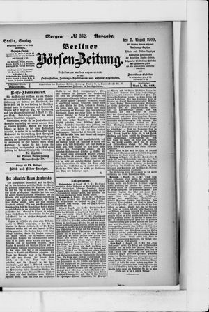 Berliner Börsen-Zeitung vom 05.08.1900