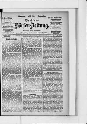 Berliner Börsen-Zeitung vom 10.08.1900