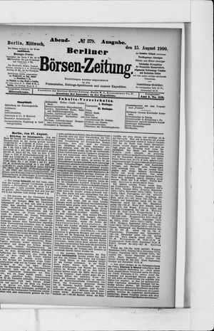 Berliner Börsen-Zeitung vom 15.08.1900