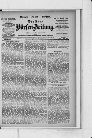 Berliner Börsen-Zeitung vom 18.08.1900