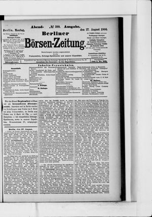 Berliner Börsen-Zeitung vom 27.08.1900