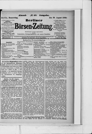 Berliner Börsen-Zeitung vom 30.08.1900