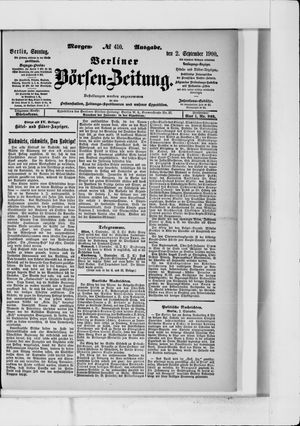 Berliner Börsen-Zeitung vom 02.09.1900